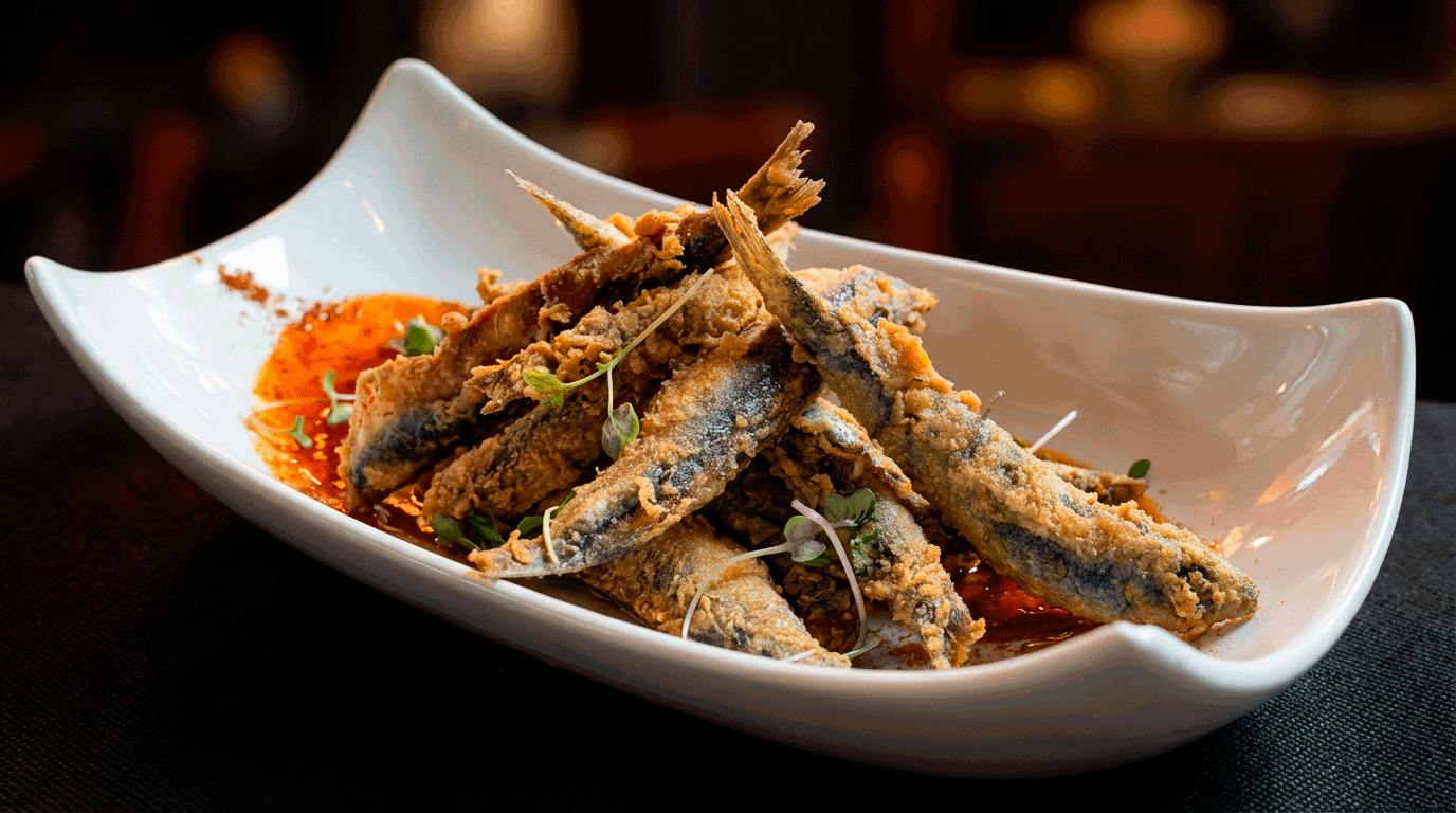 Fried anchovies